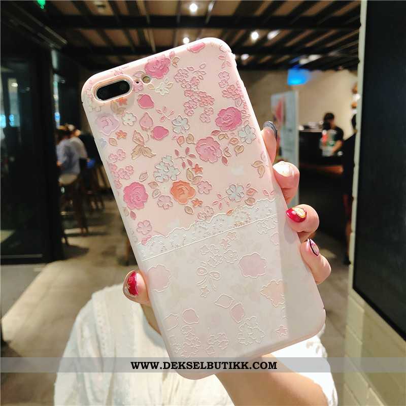 Deksel iPhone 8 Plus Hengende Ornamenter Mobiltelefon Nye Etui Rosa, iPhone 8 Plus Relieff Tilbud