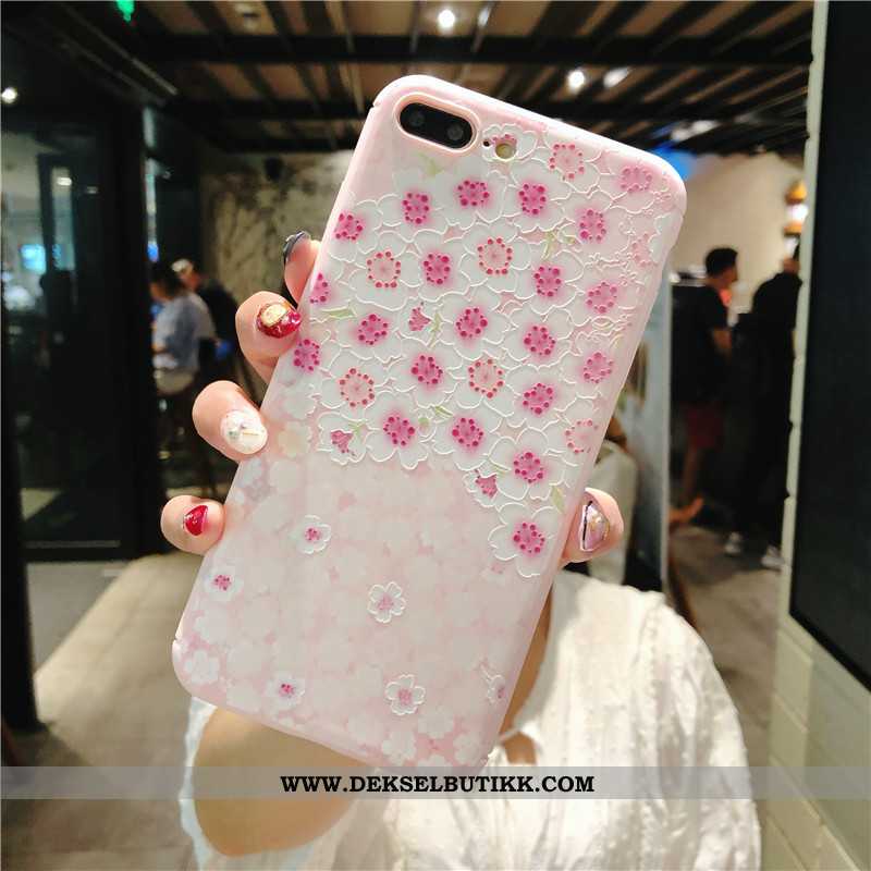 Deksel iPhone 8 Plus Hengende Ornamenter Mobiltelefon Nye Etui Rosa, iPhone 8 Plus Relieff Tilbud