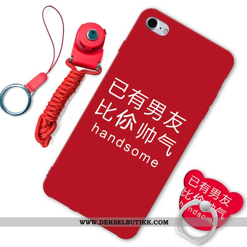 Deksel iPhone Se (nouveau) Silikon Etui Anti-fall Net Red Rød, iPhone Se (nouveau) Beskyttelse Salg