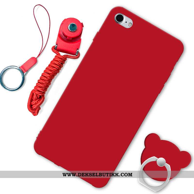 Deksel iPhone Se (nouveau) Silikon Etui Anti-fall Net Red Rød, iPhone Se (nouveau) Beskyttelse Salg