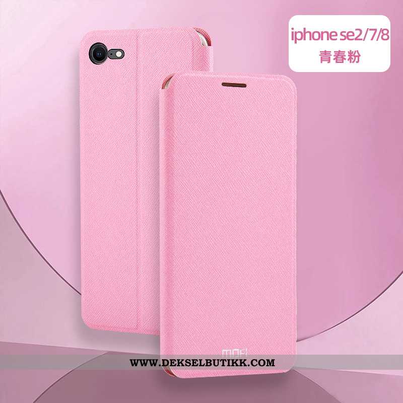 Deksel iPhone Se (nouveau) Skinndeksel Anti-fall Clamshell Beskyttelse Rosa, Etui iPhone Se (nouveau