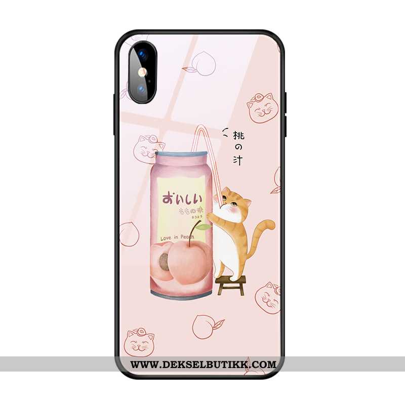 Deksel iPhone X Kreativ Fersk Glass Vakker Rosa, Etui iPhone X Cartoon Kjøpe