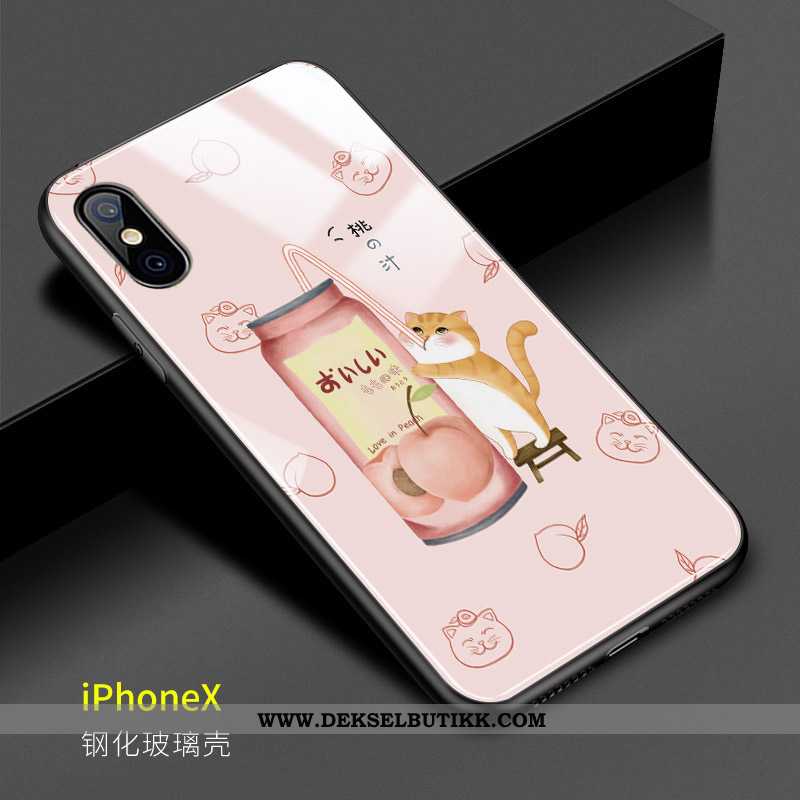 Deksel iPhone X Kreativ Fersk Glass Vakker Rosa, Etui iPhone X Cartoon Kjøpe