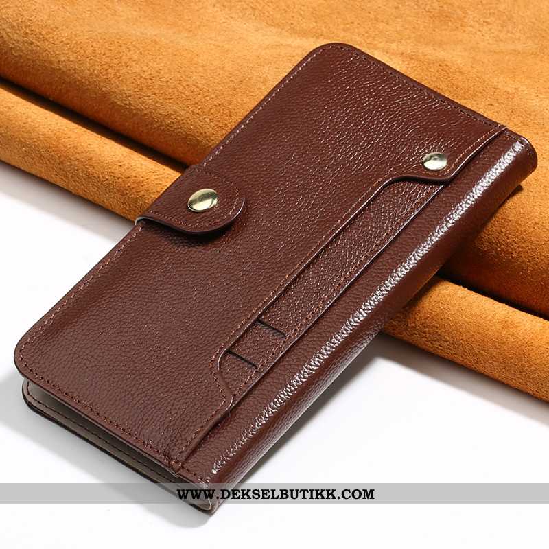 Deksel iPhone X Lommebok Clutch Mobiltelefon Brun, Etui iPhone X Beskyttelse Kjøpe