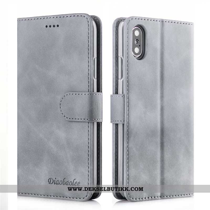 Deksel iPhone X Silikon Clamshell Cow High End Brun, Etui iPhone X Beskyttelse Rabatt