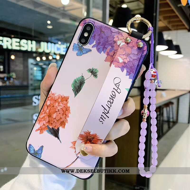 Deksel iPhone X Vintage Etui Mobiltelefon Lilla, iPhone X Beskyttelse Tilbud