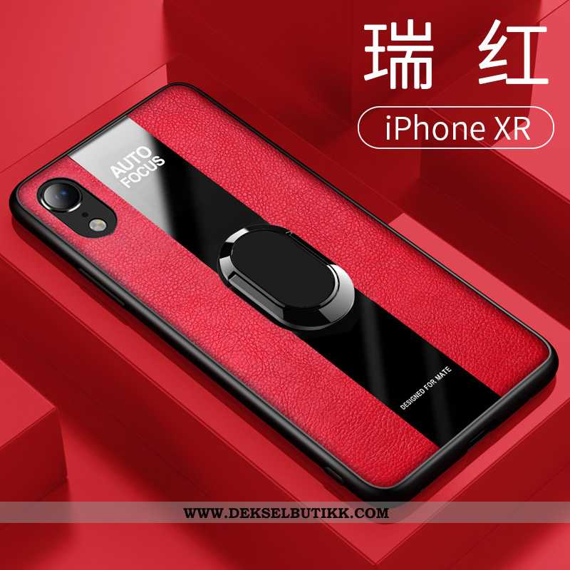 Deksel iPhone Xr Tynne Skinndeksel Kreativ Bil Rød, Etui iPhone Xr Glass Rabatt