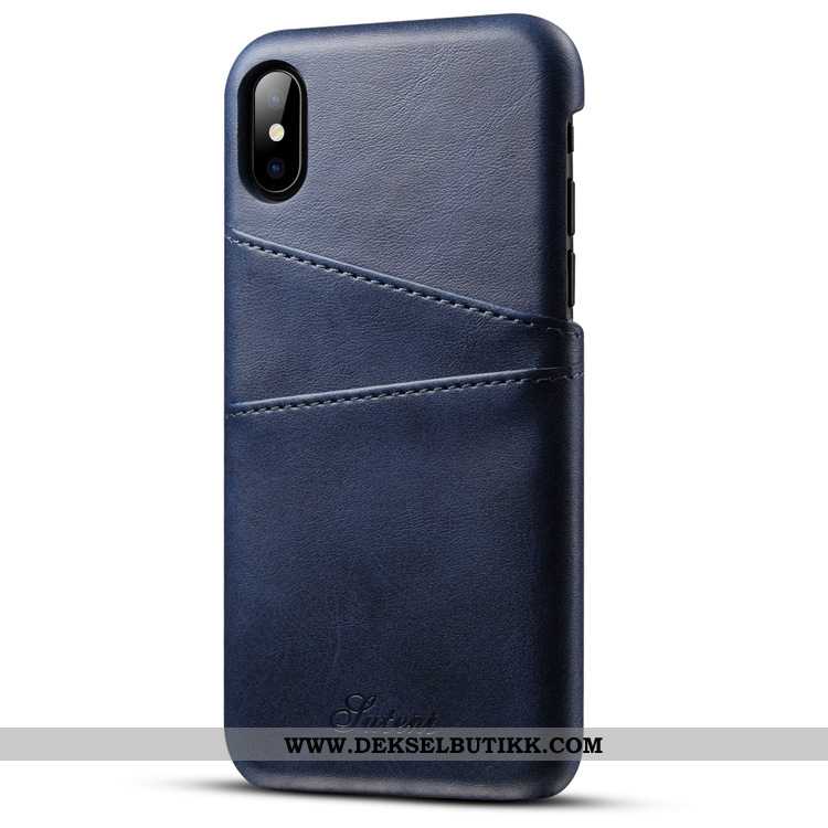 Deksel iPhone Xs Max Beskyttelse Etui Lommebok Mønster Brun, iPhone Xs Max Skinndeksel Billig