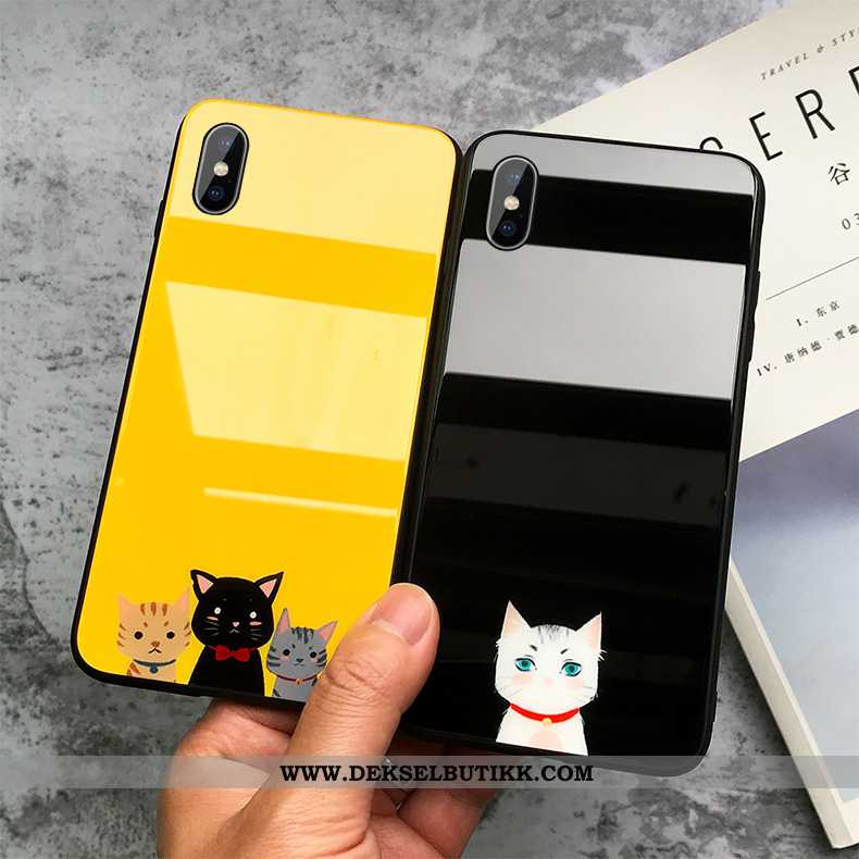 Deksel iPhone Xs Max Cartoon Etui Enkel Gul, iPhone Xs Max Vakker Salg