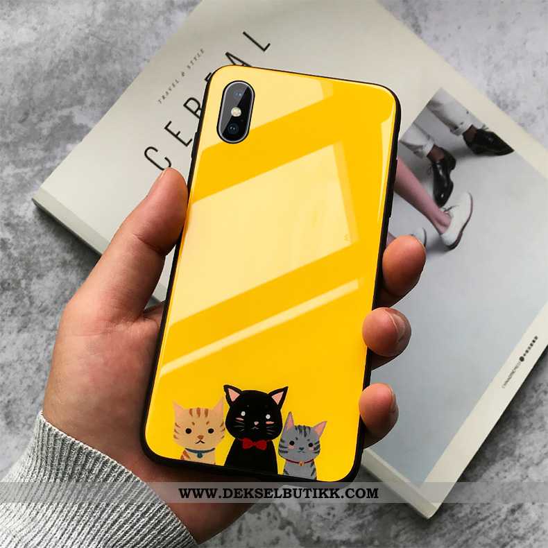 Deksel iPhone Xs Max Cartoon Etui Enkel Gul, iPhone Xs Max Vakker Salg