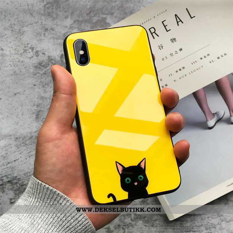 Deksel iPhone Xs Max Cartoon Etui Enkel Gul, iPhone Xs Max Vakker Salg