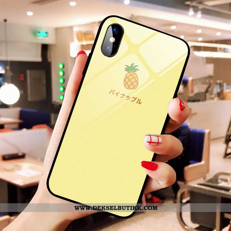 Deksel iPhone Xs Max Glass Liten Mobiltelefon Gul, Etui iPhone Xs Max Fersk Tilbud