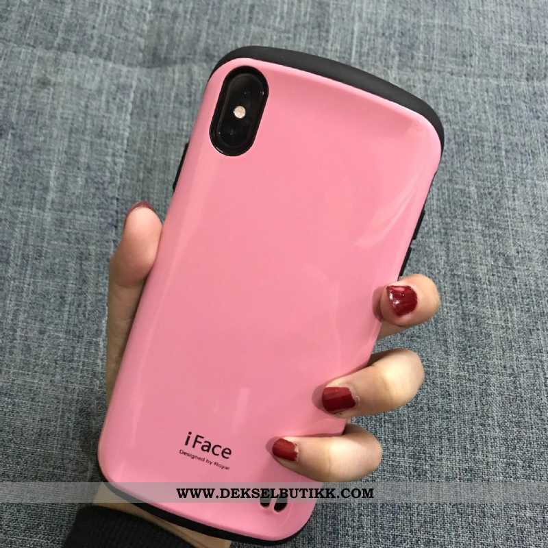 Deksel iPhone Xs Max Mobiltelefon Svart Etui, iPhone Xs Max Candy Farge Billige