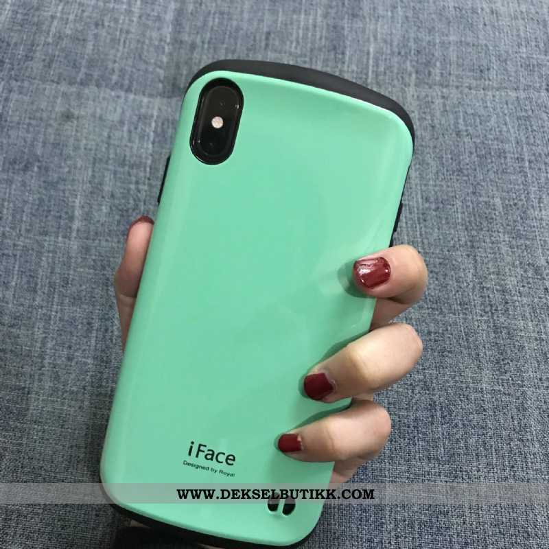 Deksel iPhone Xs Max Mobiltelefon Svart Etui, iPhone Xs Max Candy Farge Billige