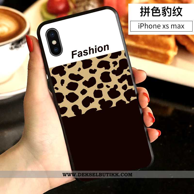 Deksel iPhone Xs Max Silikon Cartoon Kreativ Hvitt, Etui iPhone Xs Max Av Personlighet Butikk