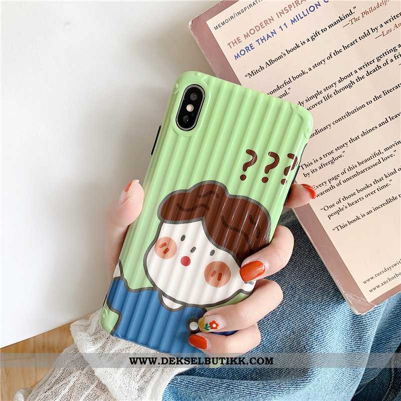 Deksel iPhone Xs Silikon Cartoon Anti-fall Av Personlighet Gul, Etui iPhone Xs Beskyttelse Billige