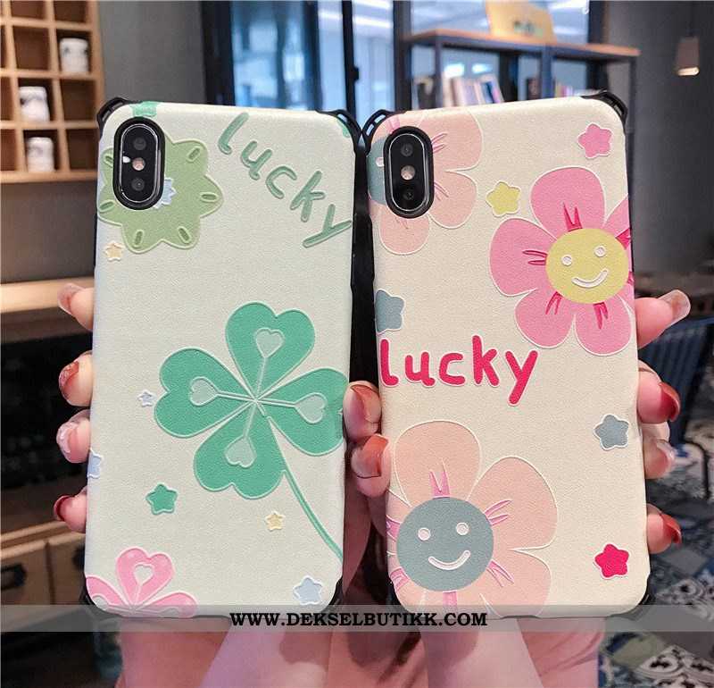 Deksel iPhone Xs Silikon Liten Blomster Rosa, Etui iPhone Xs Beskyttelse Salg