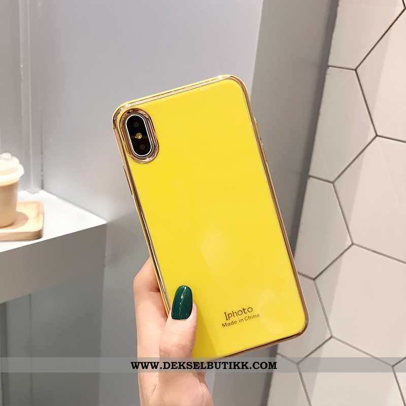 Deksel iPhone Xs Tynne Beskyttelse Enkel Mobiltelefon Gul, Etui iPhone Xs Myke Butikk