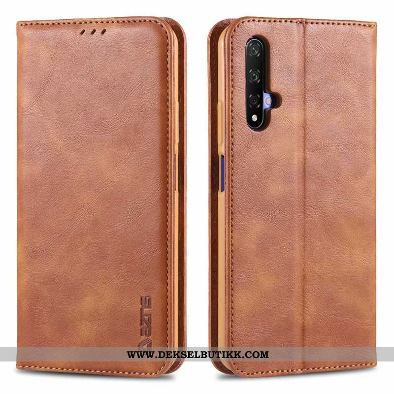 Etui Honor 20 Beskyttelse Folio Anti-fall High End Svart, Deksel Honor 20 Skinndeksel Tilbud