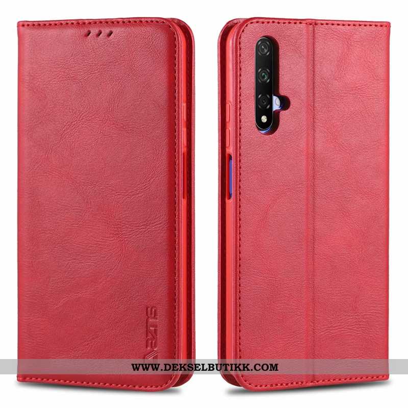 Etui Honor 20 Beskyttelse Folio Anti-fall High End Svart, Deksel Honor 20 Skinndeksel Tilbud