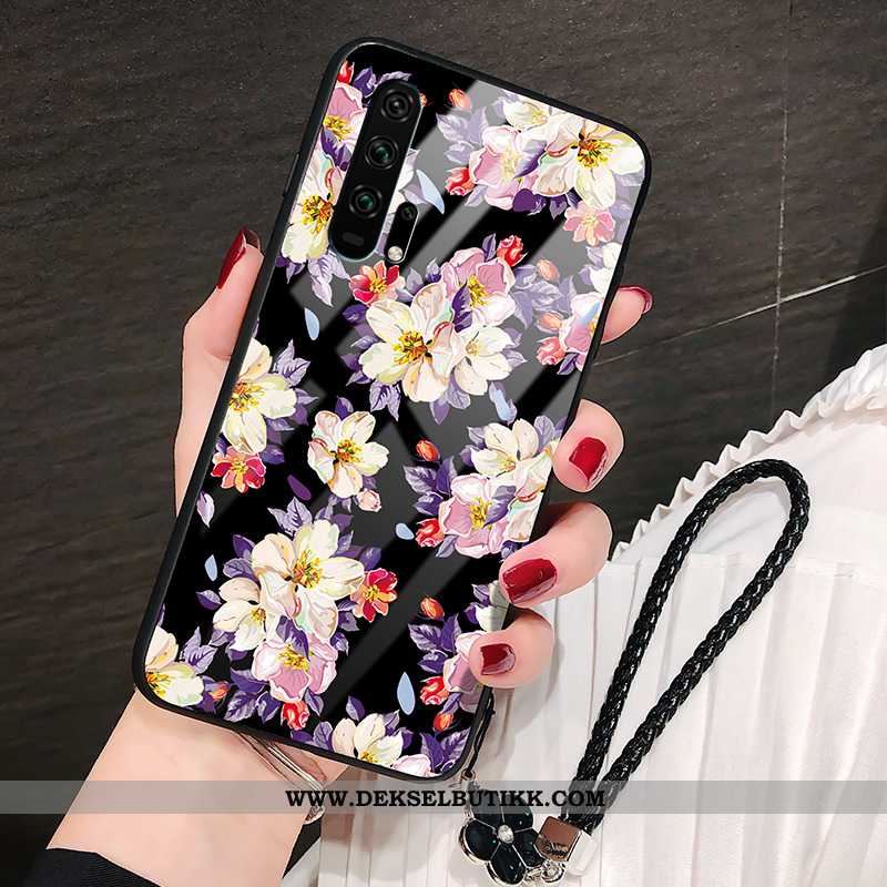 Etui Honor 20 Pro Beskyttelse Anti-fall Solsikke Blomster Svart, Deksel Honor 20 Pro Glass Tilbud