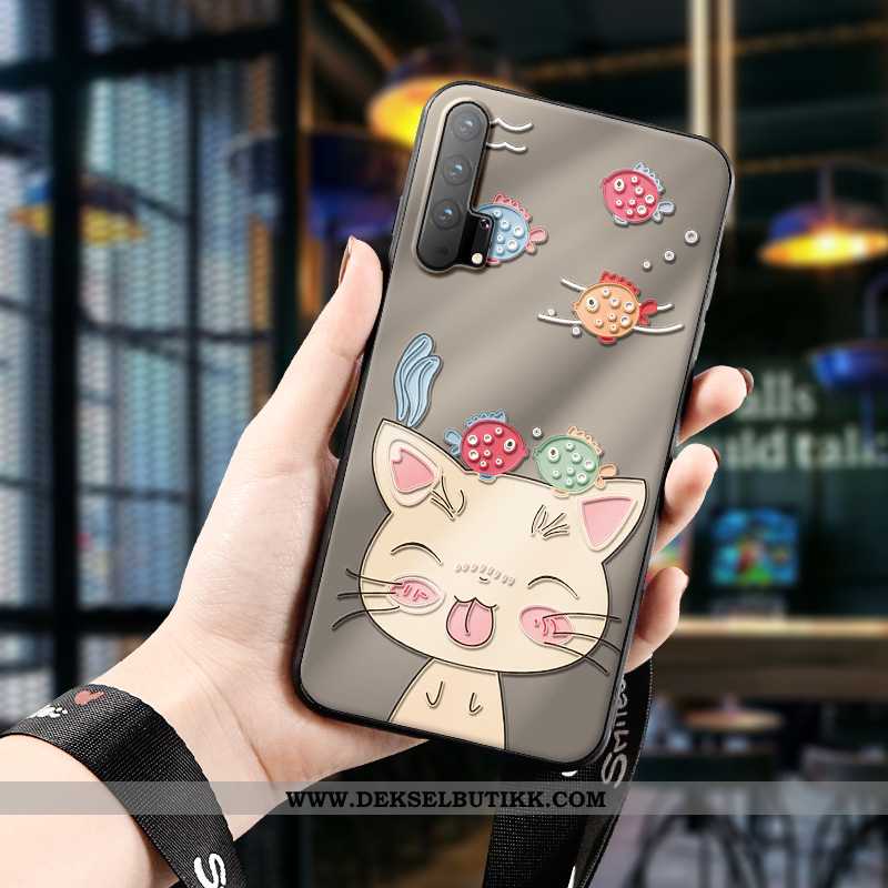 Etui Honor 20 Pro Cartoon Trend Relieff Mobiltelefon Grå, Deksel Honor 20 Pro Vakker Tilbud