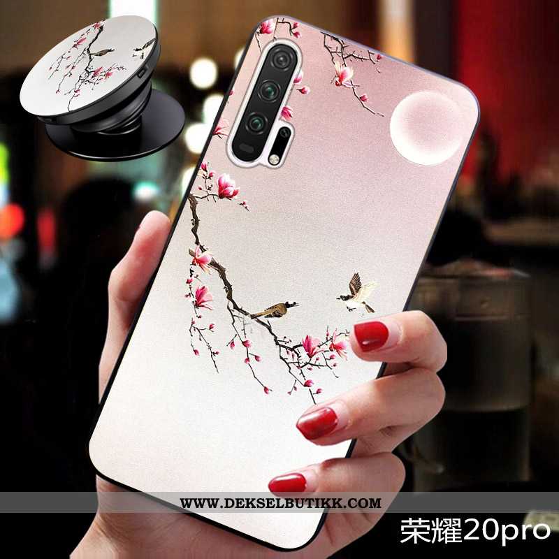 Etui Honor 20 Pro Hengende Ornamenter Silikon Rosa Anti-fall, Deksel Honor 20 Pro Av Personlighet Ra