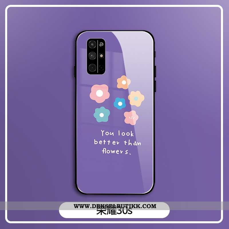 Etui Honor 30s Beskyttelse Anti-fall Mobiltelefon Silikon Lilla, Deksel Honor 30s Glass Butikk