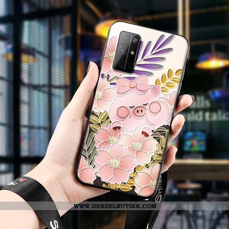 Etui Honor 30s Relieff Nye Anti-fall Mobiltelefon Rosa, Deksel Honor 30s Trend Butikk