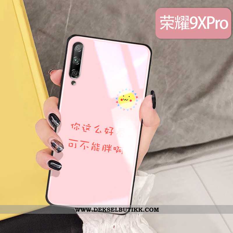 Etui Honor 9x Pro Beskyttelse Av Personlighet Enkel Net Red Rosa, Deksel Honor 9x Pro Glass Billige