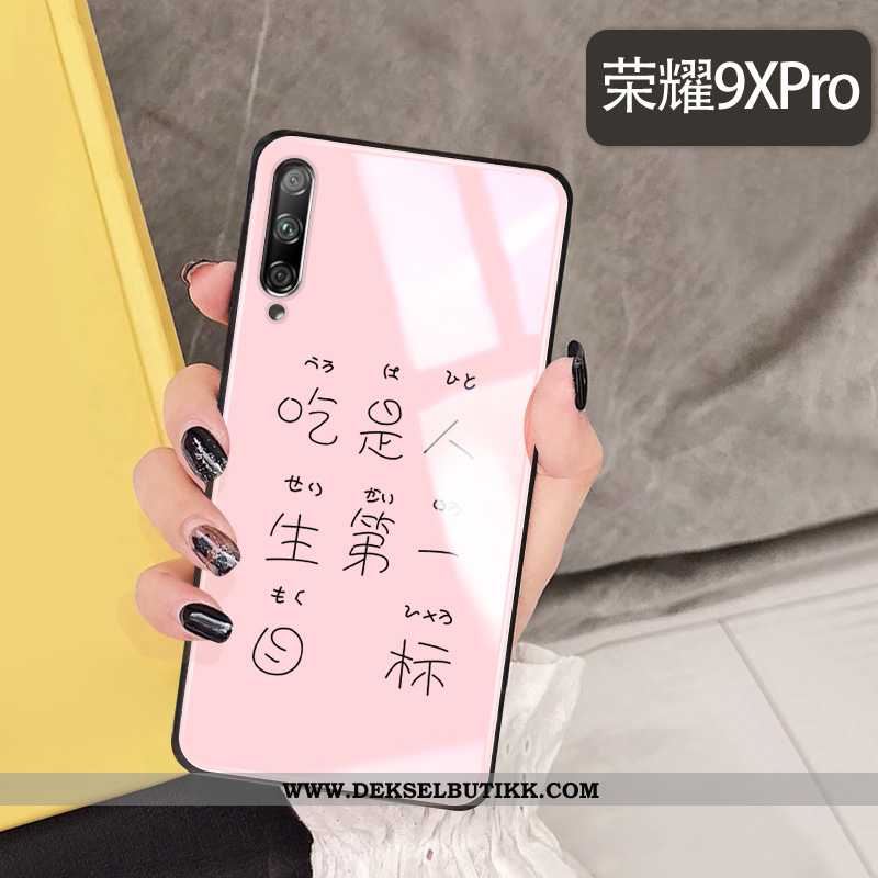 Etui Honor 9x Pro Beskyttelse Av Personlighet Enkel Net Red Rosa, Deksel Honor 9x Pro Glass Billige