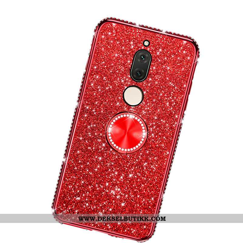 Etui Huawei Mate 10 Lite Skjermbeskytter Tempe~~pos Med Strass Rød, Deksel Huawei Mate 10 Lite Besky