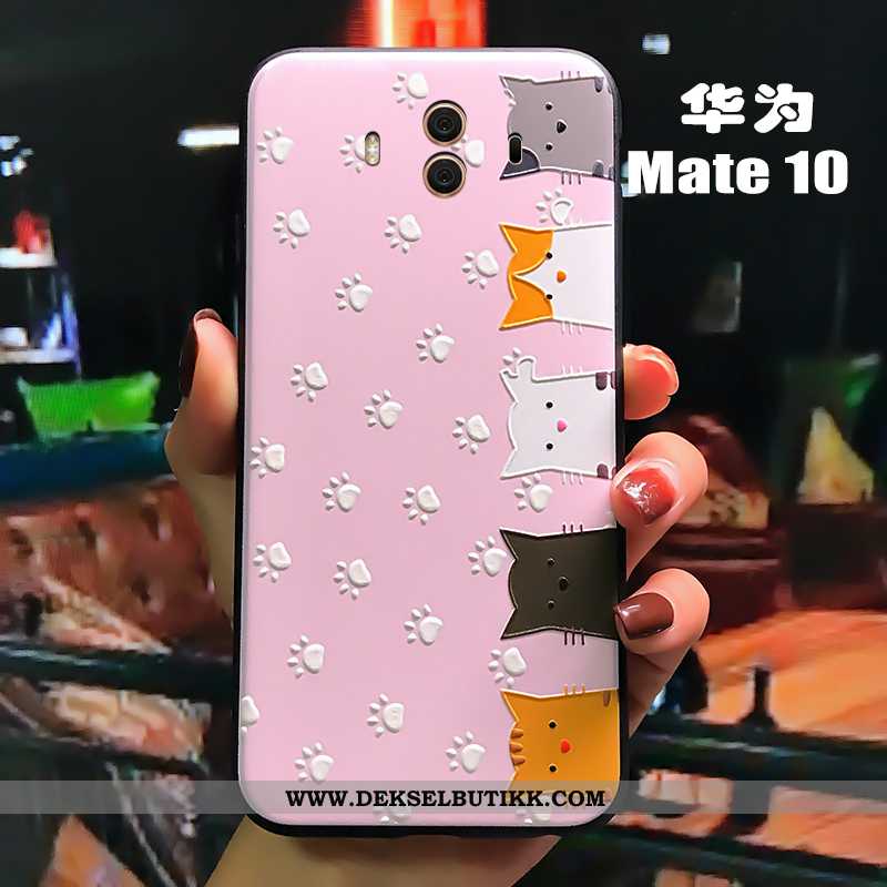 Etui Huawei Mate 10 Nubuck Cartoon Anti-fall Tynne Grønn, Deksel Huawei Mate 10 Av Personlighet Til 