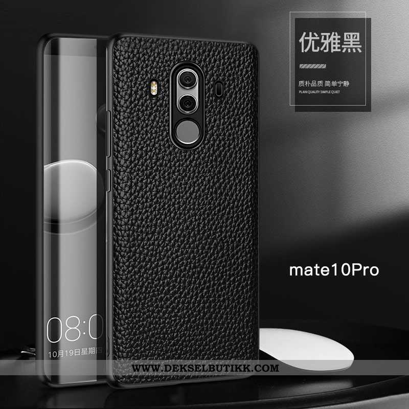 Etui Huawei Mate 10 Pro Skinn Lær Anti-fall Alt Inkludert High End Rød, Deksel Huawei Mate 10 Pro Be