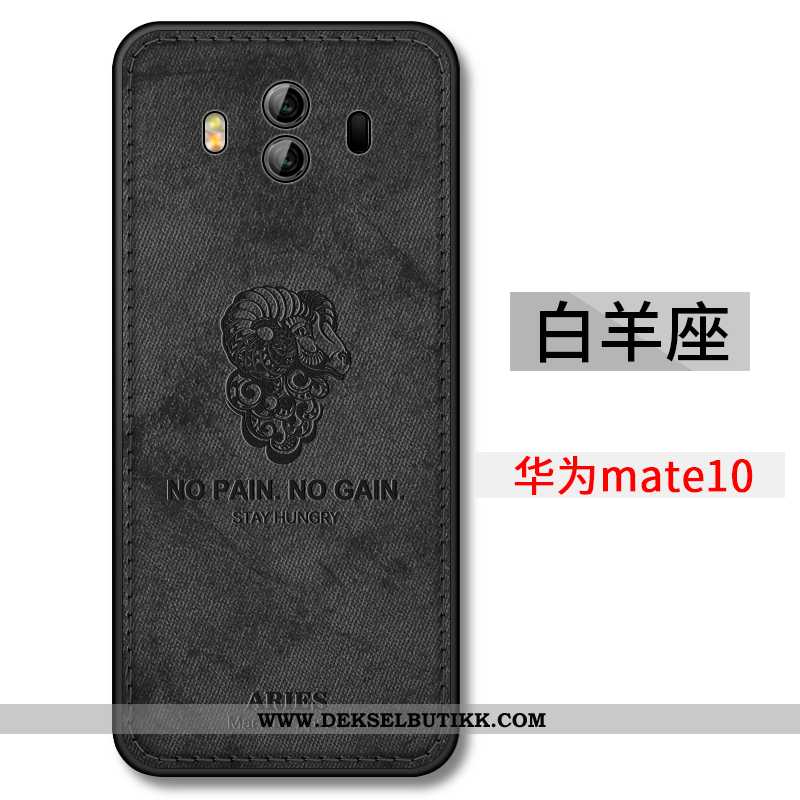 Etui Huawei Mate 10 Ultra Nubuck Mobiltelefon Konstellasjon Svart, Deksel Huawei Mate 10 Tynne Billi