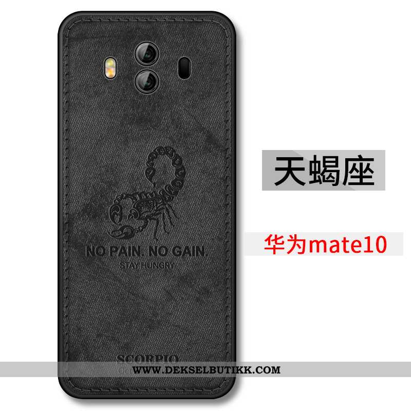 Etui Huawei Mate 10 Ultra Nubuck Mobiltelefon Konstellasjon Svart, Deksel Huawei Mate 10 Tynne Billi