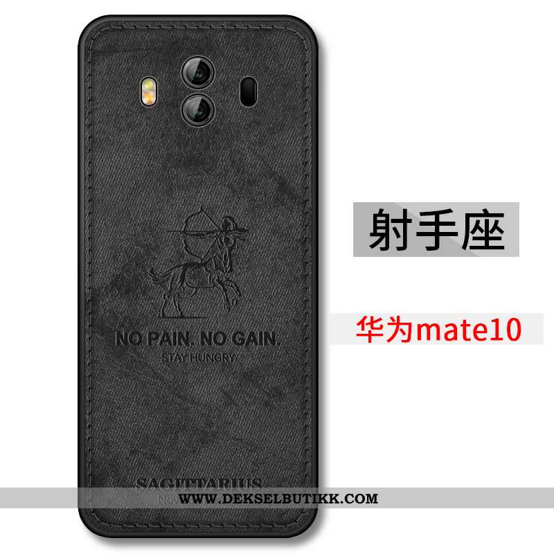 Etui Huawei Mate 10 Ultra Nubuck Mobiltelefon Konstellasjon Svart, Deksel Huawei Mate 10 Tynne Billi