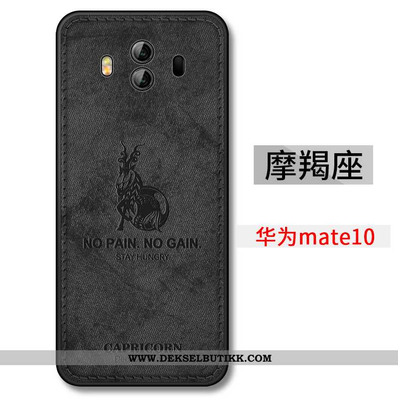 Etui Huawei Mate 10 Ultra Nubuck Mobiltelefon Konstellasjon Svart, Deksel Huawei Mate 10 Tynne Billi