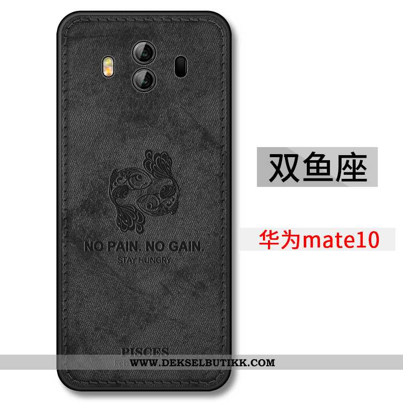 Etui Huawei Mate 10 Ultra Nubuck Mobiltelefon Konstellasjon Svart, Deksel Huawei Mate 10 Tynne Billi