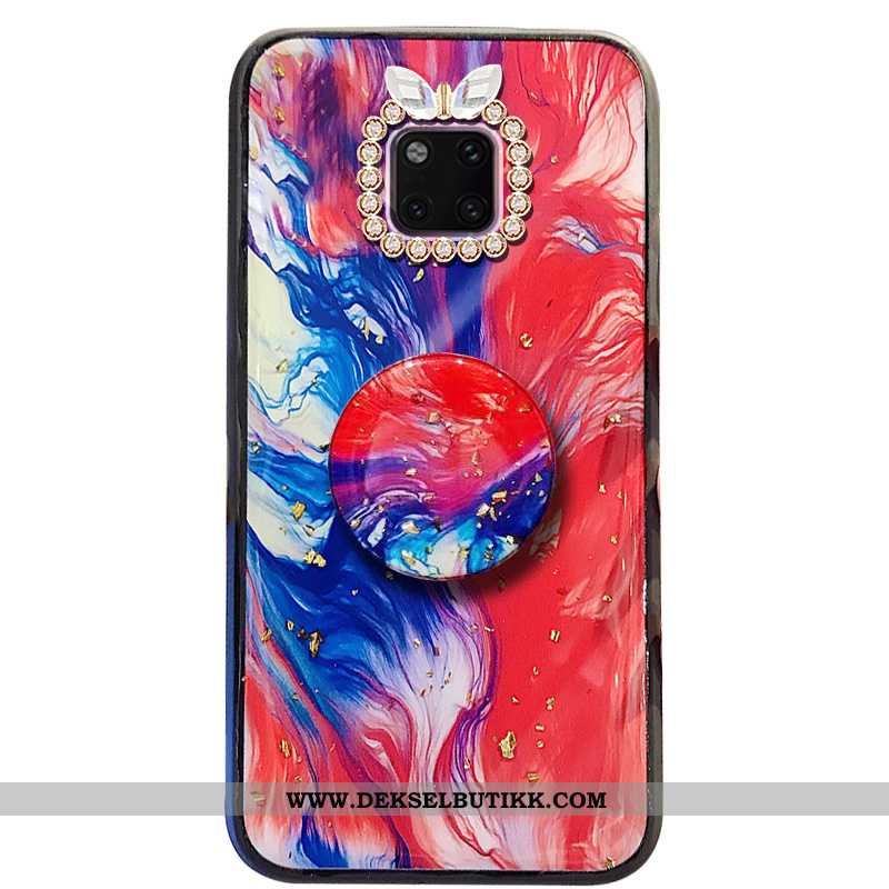 Etui Huawei Mate 20 Pro Myke Anti-fall Net Red Med Strass Rød, Deksel Huawei Mate 20 Pro Beskyttelse