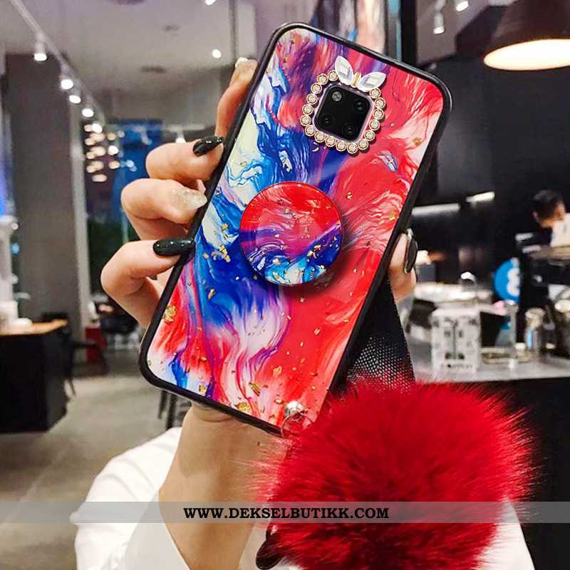 Etui Huawei Mate 20 Pro Myke Anti-fall Net Red Med Strass Rød, Deksel Huawei Mate 20 Pro Beskyttelse