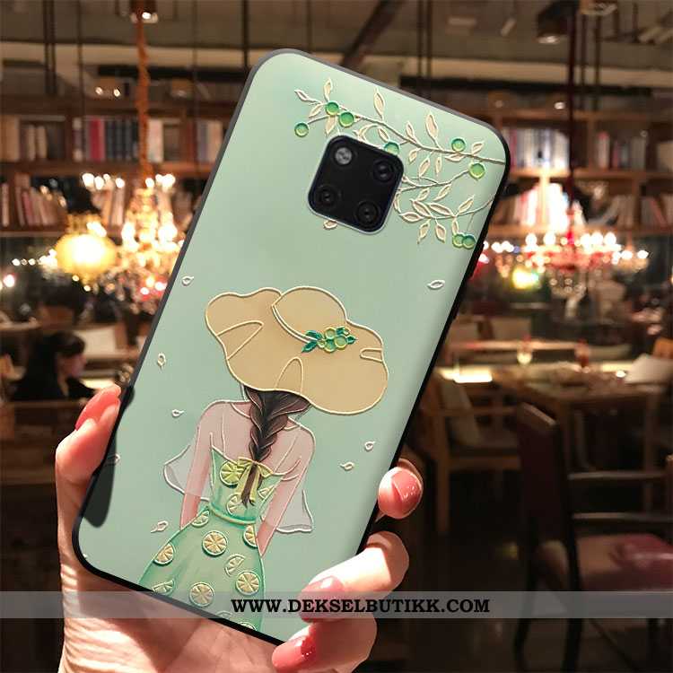 Etui Huawei Mate 20 Pro Nubuck Liten Fersk Deksel Hvitt, Huawei Mate 20 Pro Cartoon Billige