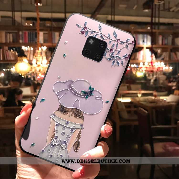 Etui Huawei Mate 20 Pro Nubuck Liten Fersk Deksel Hvitt, Huawei Mate 20 Pro Cartoon Billige