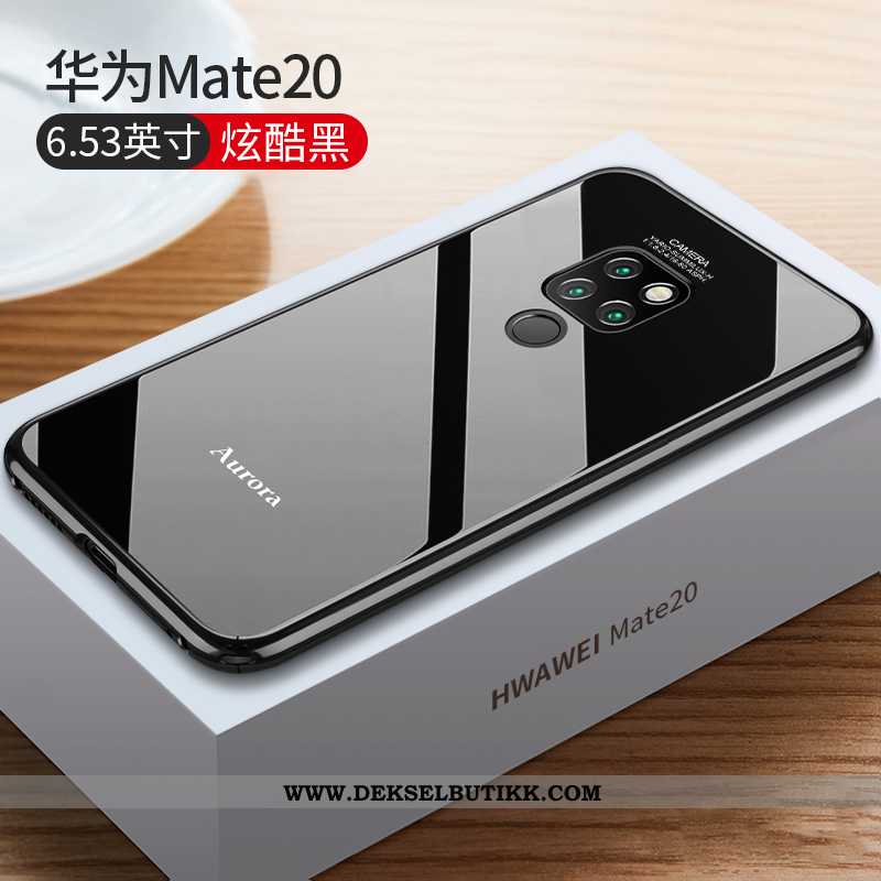 Etui Huawei Mate 20 Trend Glass Deksel Tynne Svart, Huawei Mate 20 Ultra Til Salgs