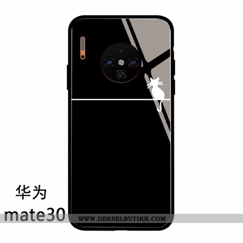 Etui Huawei Mate 30 Av Personlighet Glass Mobiltelefon Anti-fall Svart, Deksel Huawei Mate 30 Trend 