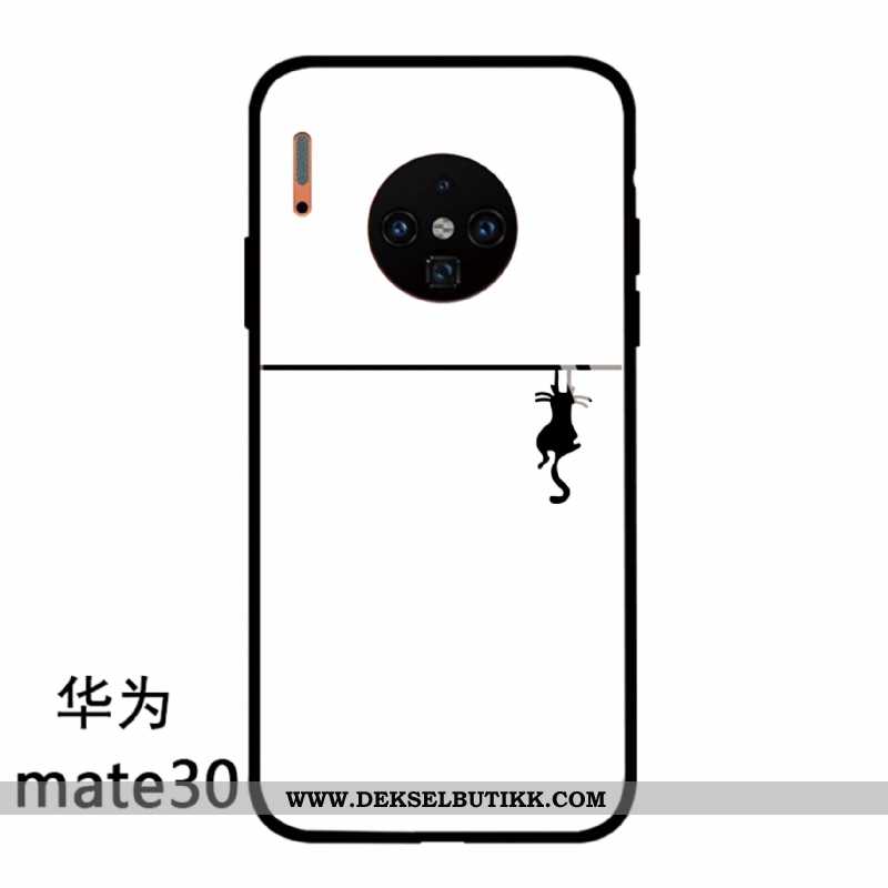 Etui Huawei Mate 30 Av Personlighet Glass Mobiltelefon Anti-fall Svart, Deksel Huawei Mate 30 Trend 