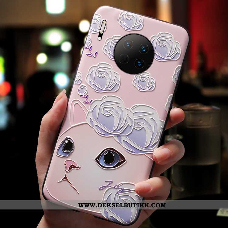 Etui Huawei Mate 30 Kreativ Ultra Anti-fall Tynne Rosa, Deksel Huawei Mate 30 Cartoon Billige