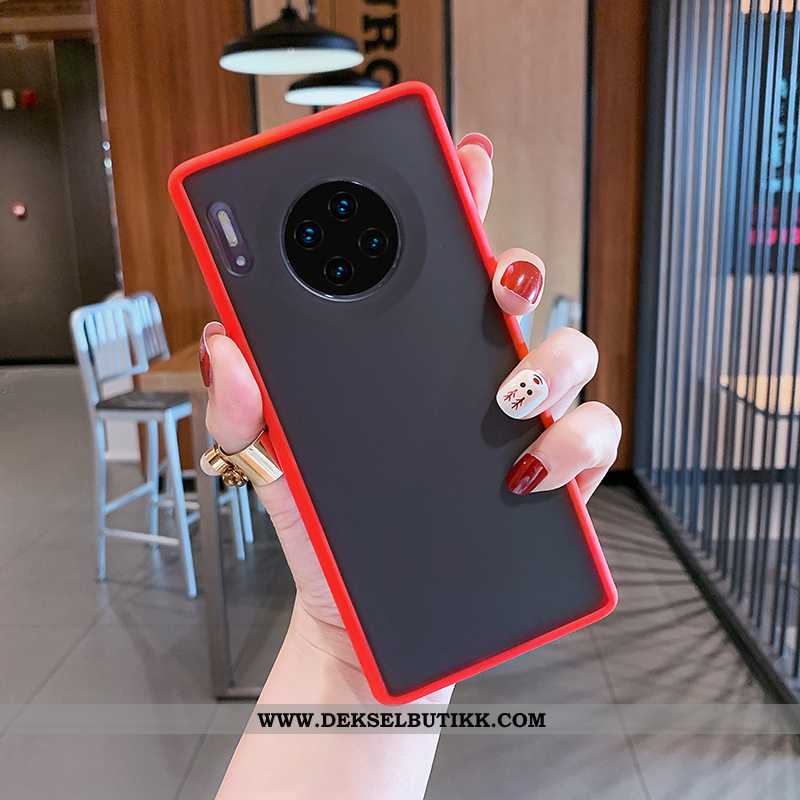 Etui Huawei Mate 30 Pro Gjennomsiktig High End Net Red Hvit Hvitt, Deksel Huawei Mate 30 Pro Nubuck 