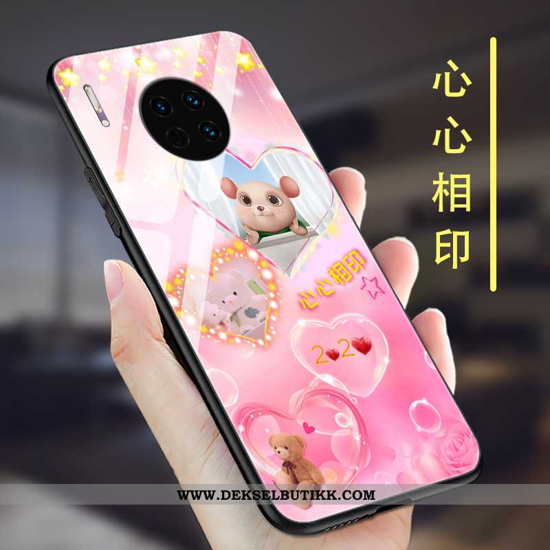 Etui Huawei Mate 30 Pro Ultra Beskyttelse Trend Glass Rosa, Deksel Huawei Mate 30 Pro Tynne Tilbud