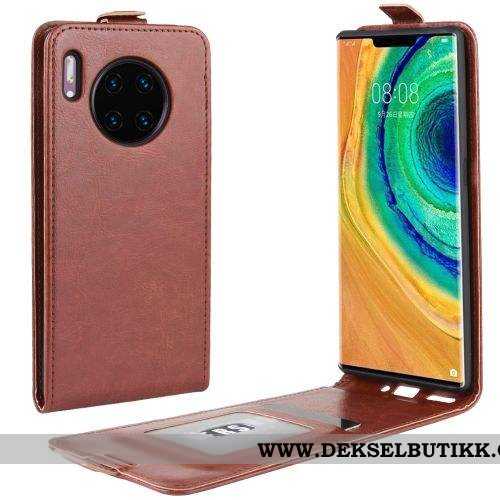 Etui Huawei Mate 30 Skinndeksel Brun Deksel Clamshell, Huawei Mate 30 Beskyttelse Til Salgs